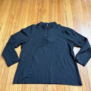 Mizzen Main Sweater Mens XXL Proflex Quarter Zip Gray Shirt Long Sleeve